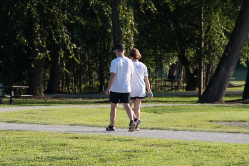 People walking on Yadkin Valley River Greenway